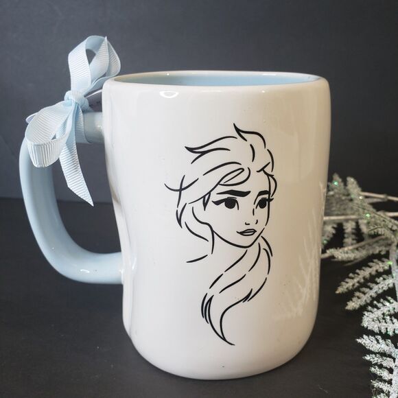 Collectible Rae Dunn Disney Frozen Elsa Ice Queen Double Sided Mug Stoneware - Picture 1 of 7